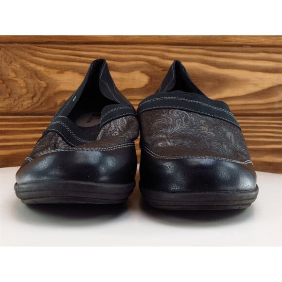 White Mountain Size 8.5 Clog Black Synthetic Medium Happy Slip On Women - Picture 2 of 11